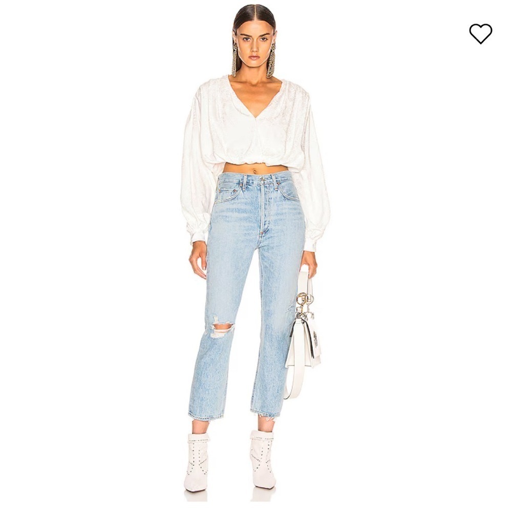 AGOLDE Revolve Riley High Rise Straight Crop 32